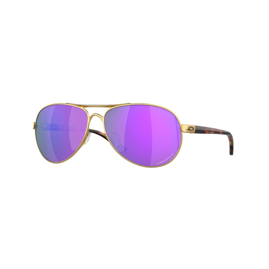 Oakley Feedback™ Dorado Satinado · Prizm violet polarizado